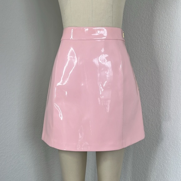 Emilio Pucci Patent Leather Mini Skirt Pink - Picture 2 of 15